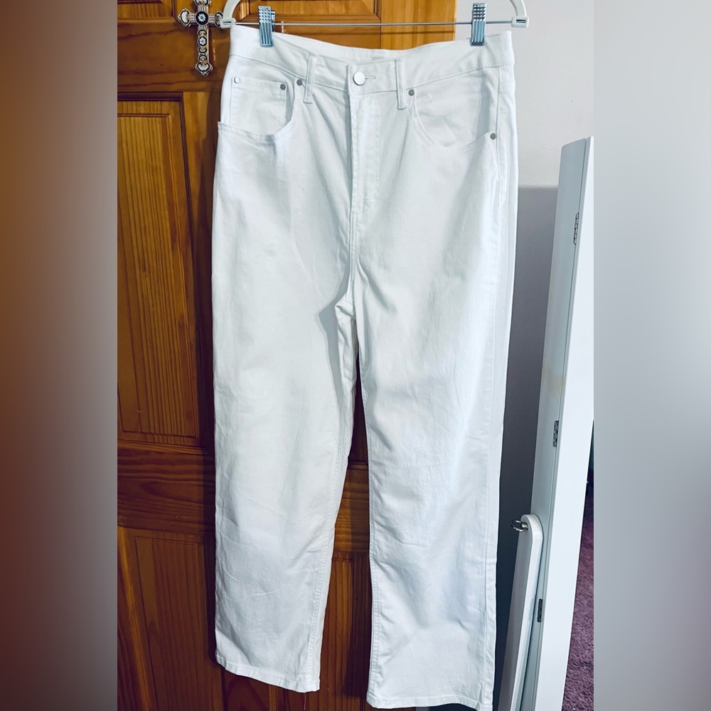 Juniors love fire white Denim mid rise flare Jean size 13 - Picture 4 of 11